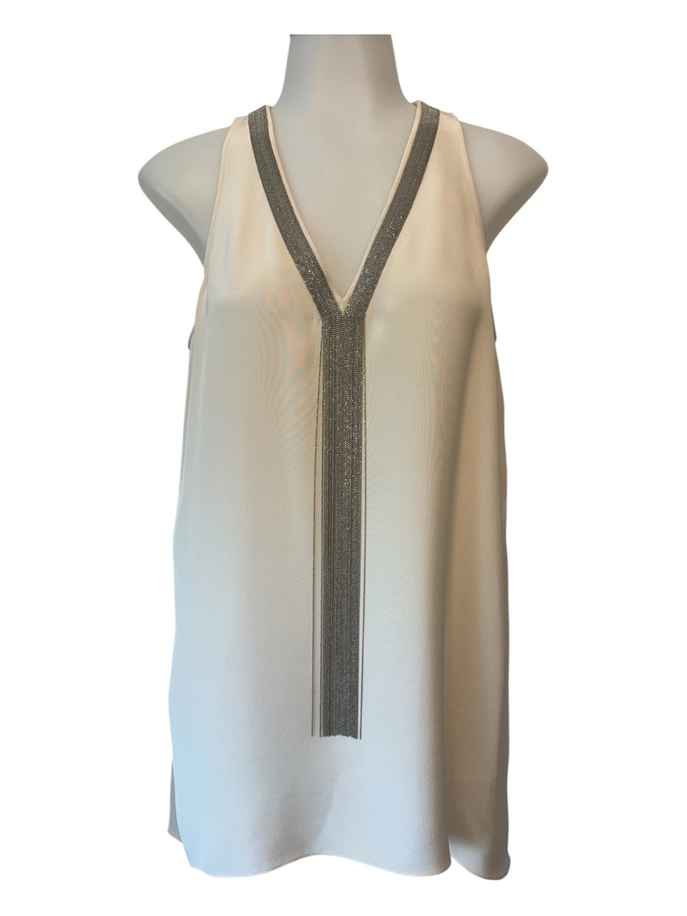 Brunello Cucinelli Silk V-Neck Top